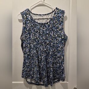 Soft Floral Sleeveless Top